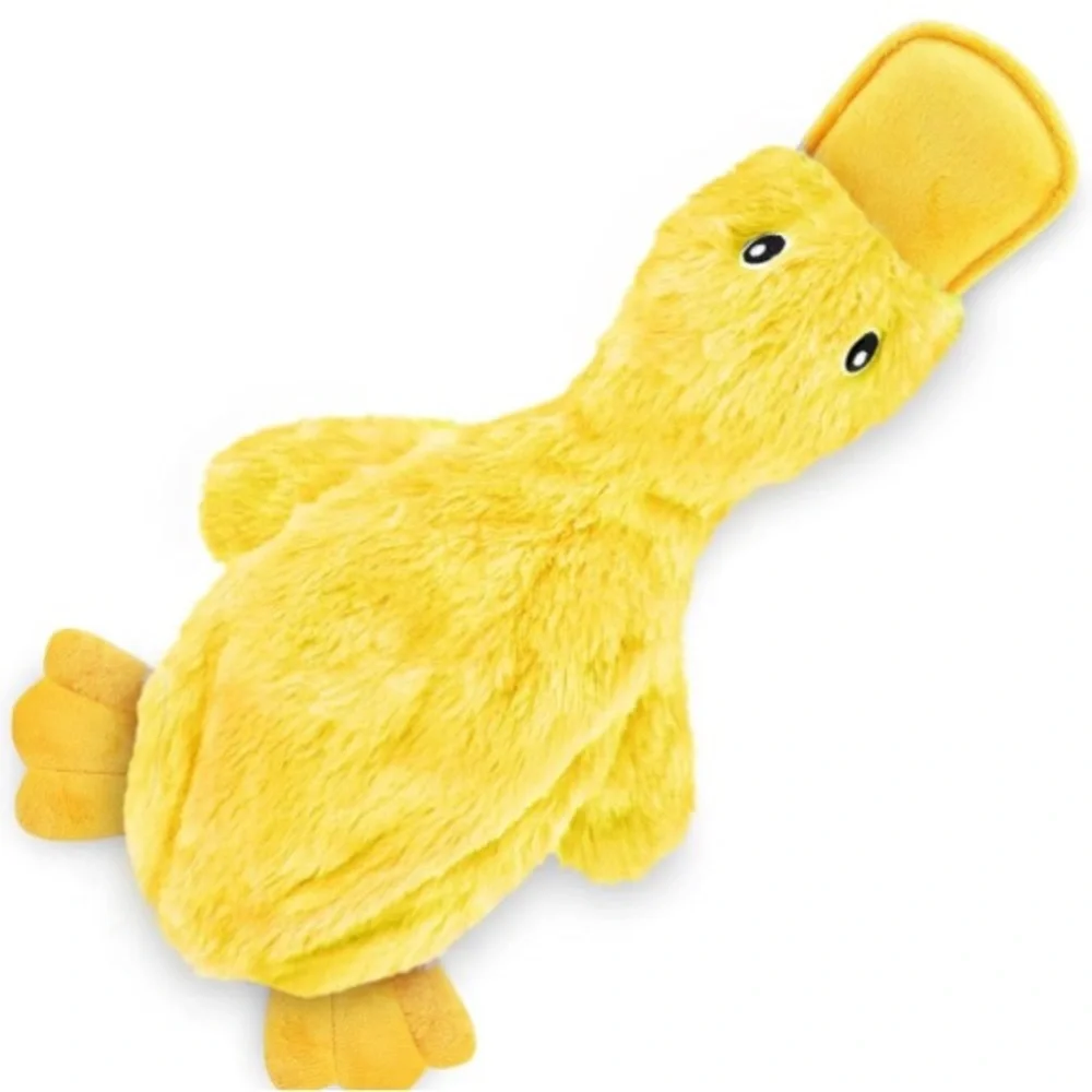 Yellow crinkle duck dog toy FREE with any purchase in closet